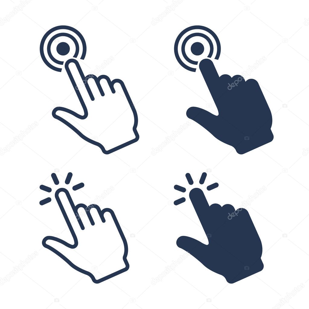  Hand click icons vector illustration eps10