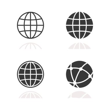 Dünya vektör simgeleri EPS10 ayarlandı