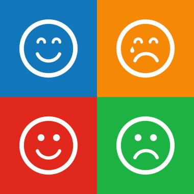 Duygusal çizgi simgesi vektörü