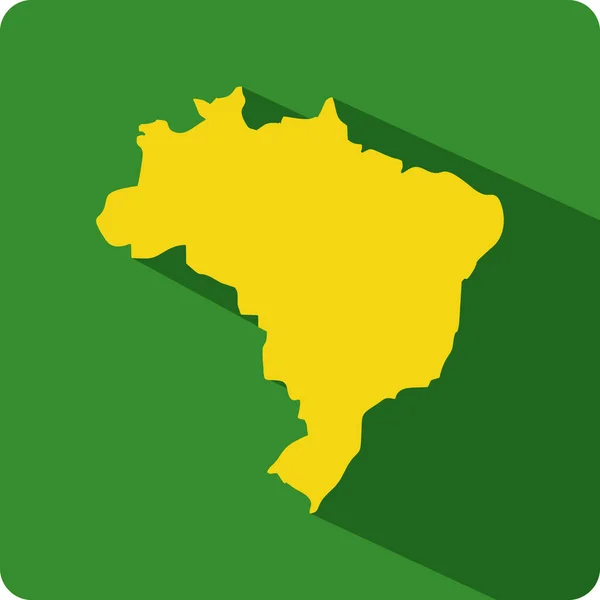 Brazília Térképe Ikon Web Számítógép Jogdíjmentes Stock Illusztrációk