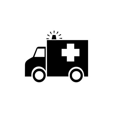 ambulans vektör simgesi logosu