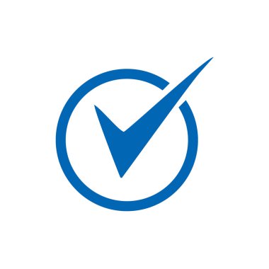 bir daire illüstrasyonunda mavi işaret simgesi