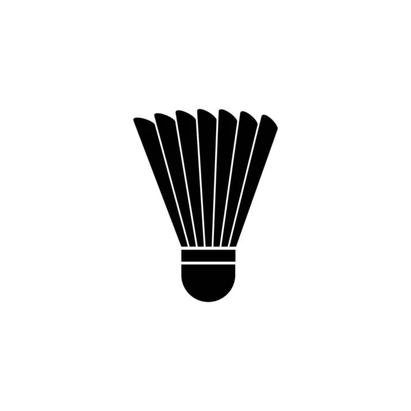 Logo Icono Bádminton Aislado Sobre Fondo Blanco — Archivo Imágenes Vectoriales