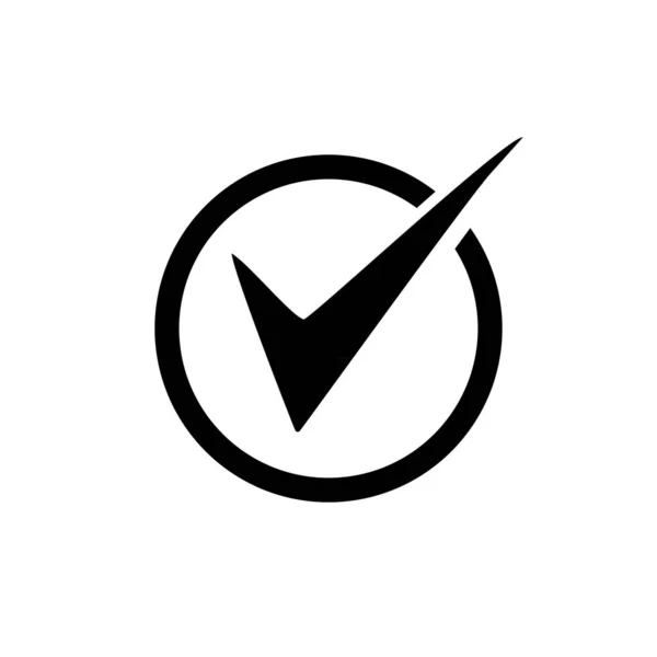 Czarny Znak Kontrolny Ikona Kole Ilustracji — Wektor stockowy