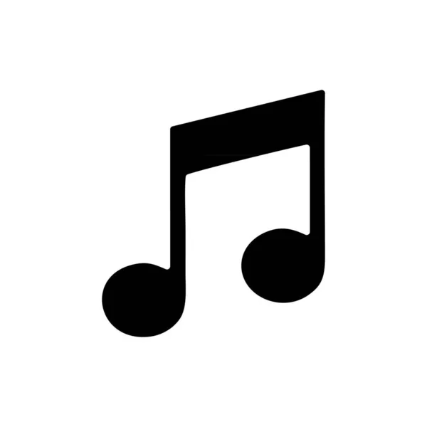 Символ Музичної Ноти Ізольовано Білому Тлі — стоковий вектор