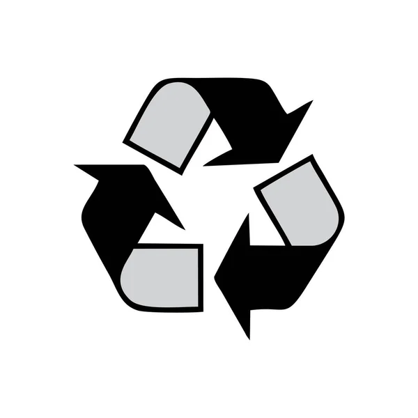 Reciclar Logo Icono Aislado Sobre Fondo Blanco — Archivo Imágenes Vectoriales