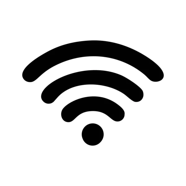 Wifi Vektor Ikon Elszigetelt Fehér Háttér — Stock Vector