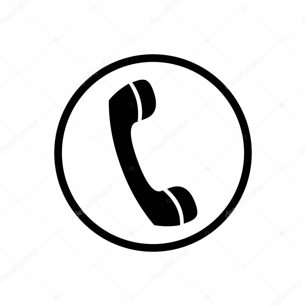 telephone vector icon isolated on white background