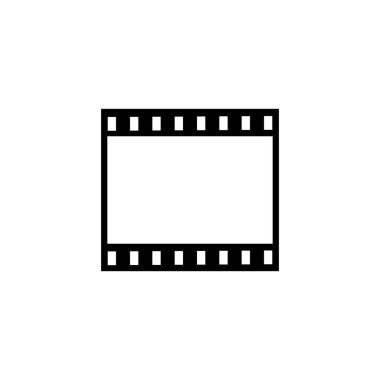 Beyaz arkaplanda film şeritleri simgesi logosu izole