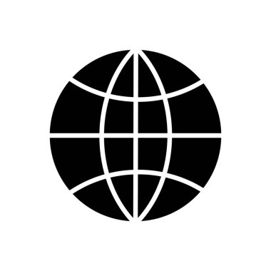 beyaz arkaplanda izole edilmiş dünya vektör simgesi