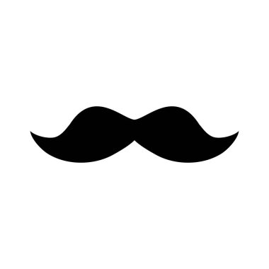 Beyaz arkaplanda izole edilmiş bıyık vektör simgesi