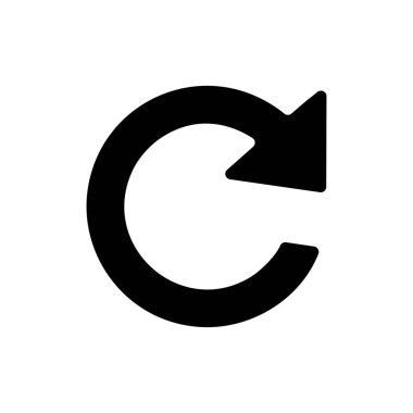 Beyaz arkaplanda izole edilmiş vektör sembolünü yinele