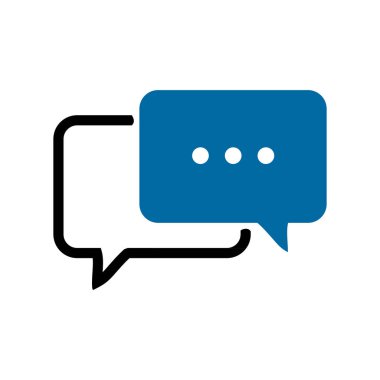 Beyaz arkaplanda izole edilmiş baloncuk simgesi konuş