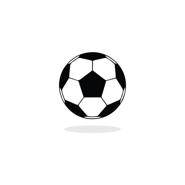 Voetbal Vector Pictogram Geïsoleerd Witte Achtergrond — Stockvector