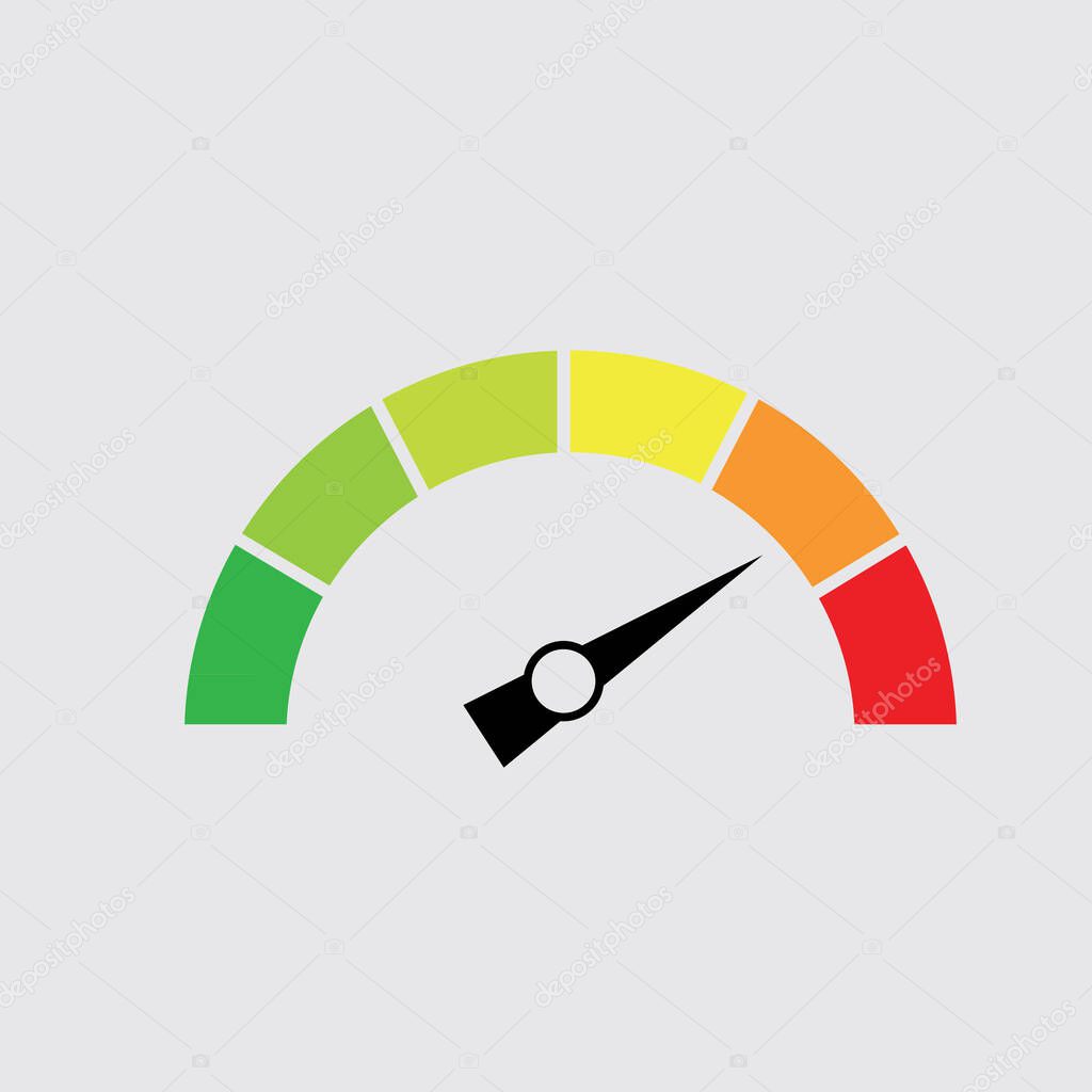 speedometer vector logo on white background