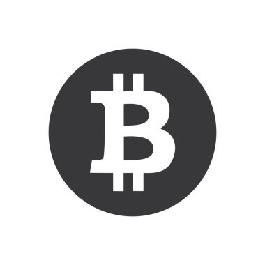 Beyaz arkaplanda izole edilmiş bitcoin vektör simgesi