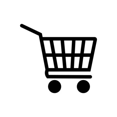 Beyaz arkaplanda izole edilmiş alışveriş dairesi simgesi