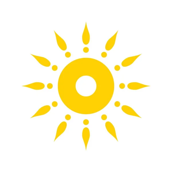 Ikona Zachodzącego Słońca Izolowana Białym — Wektor stockowy