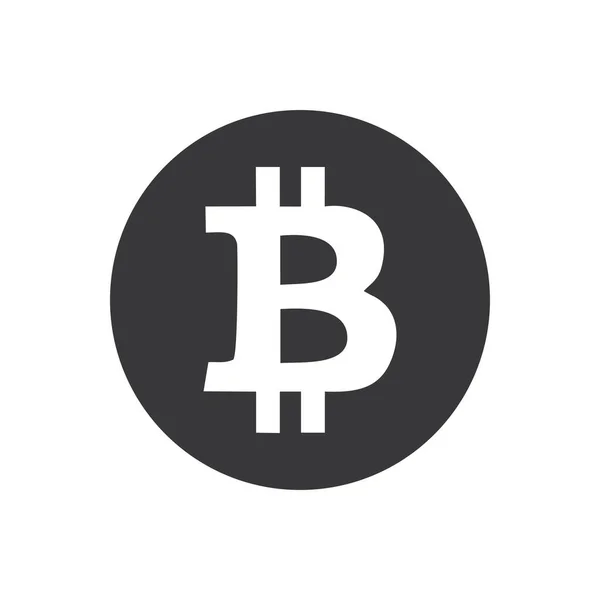 Bitcoin Vector Icon Isolated White Background — Stock Vector