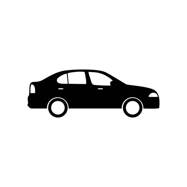 Beyaz Arkaplanda Araba Simgesi Logosu — Stok Vektör