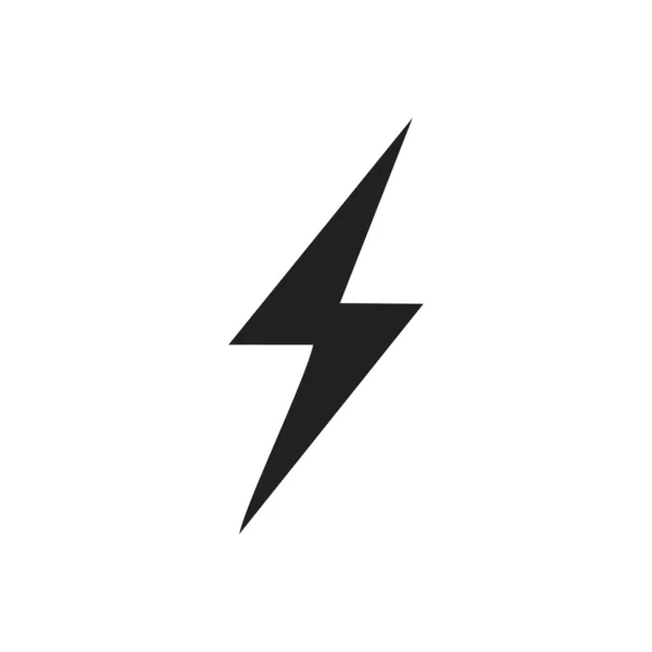 Blitz Flache Symbol Isoliert Auf Weißem Hintergrund — Stockvektor