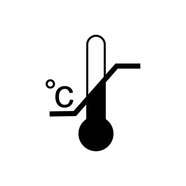 Ícone Vetor Temperatura Isolado Fundo Branco —  Vetores de Stock