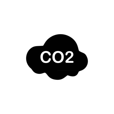 Beyaz arkaplanda CO2 vektör simgesi