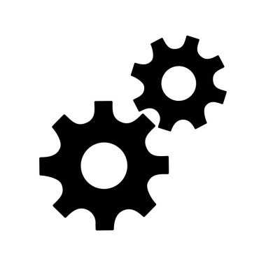 Beyaz arkaplanda çift vites simgesi