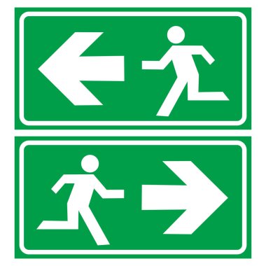 Tahliye güzergahı simgesi logosu