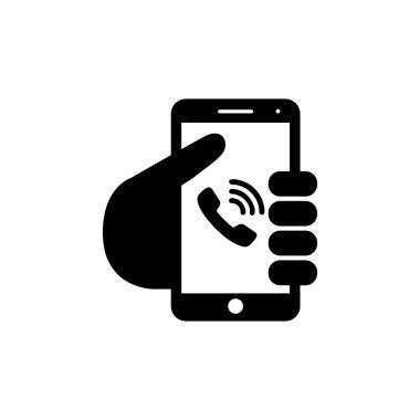 Eller akıllı telefon simgesini tutsun