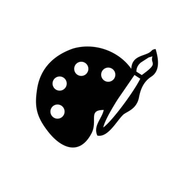 Beyaz arkaplanda boya tahtası sembolü