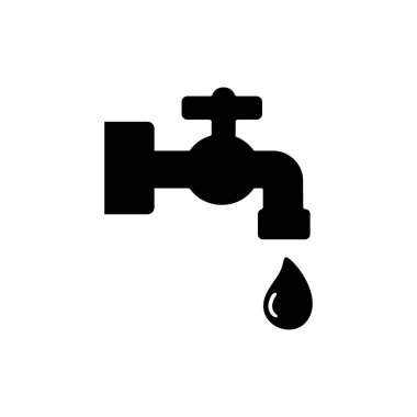 Beyaz arkaplanda musluk suyu vektör simgesi
