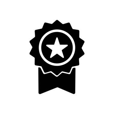 Bir yıldız simgesi ile rozet