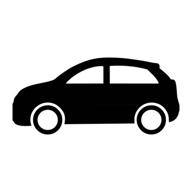 Beyaz arkaplanda araba vektör simgesi