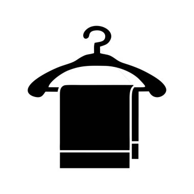 Beyaz arkaplanda elbise askısı simgesi