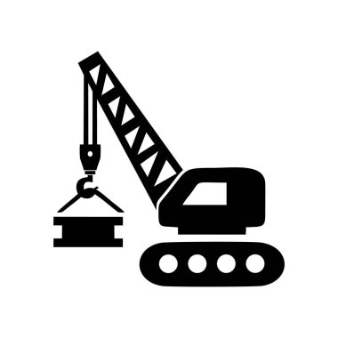 Beyaz arkaplanda vinç kaldırma malzemeleri