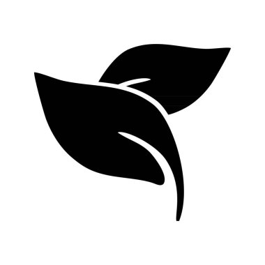 Beyaz arkaplanda bitkisel yapraklar simgesi