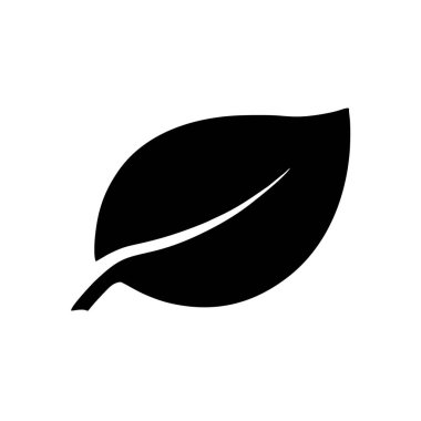 Beyaz arkaplanda yaprak simgesi logosu