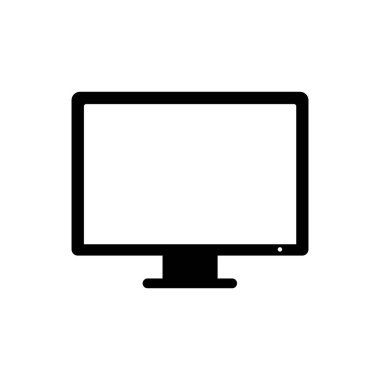 Beyaz arkaplanda LED televizyon simgesi