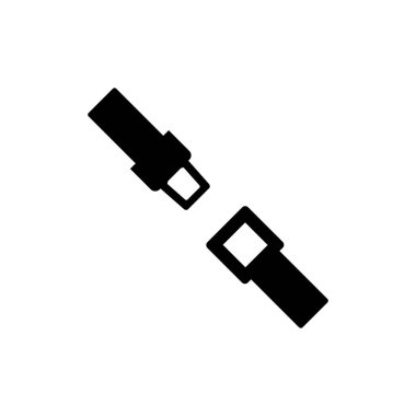 Beyaz arkaplanda emniyet kemeri simgesi