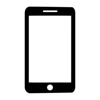 Beyaz arkaplanda akıllı telefon vektör simgesi