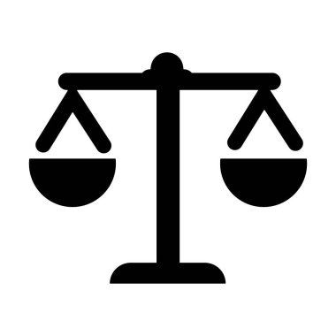 Beyaz arkaplanda ağırlık dengesi sembolü