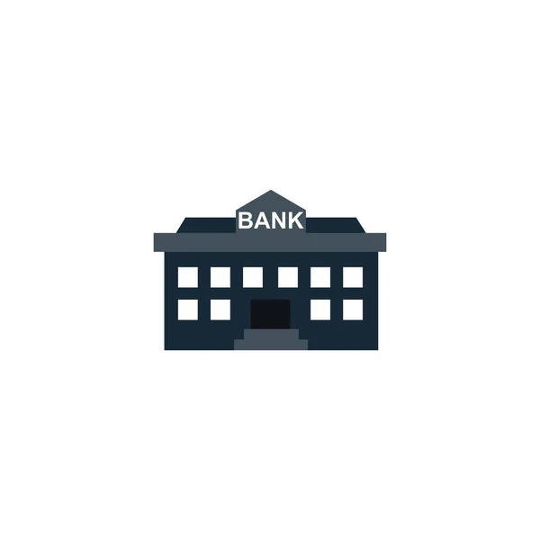 Σύμβολο Κτιρίου Τράπεζας Λευκό Φόντο Royalty Free Διανύσματα Αρχείου