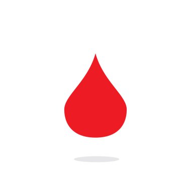 Beyaz arkaplanda kan simgesi logosu