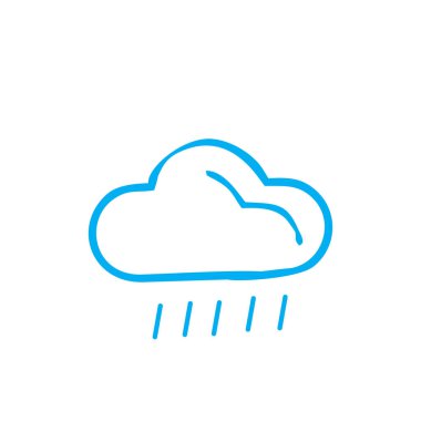 Beyaz arkaplanda bulut vektör logosu