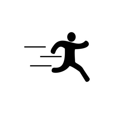 Beyaz arkaplanda simge logosu çalıştırılıyor