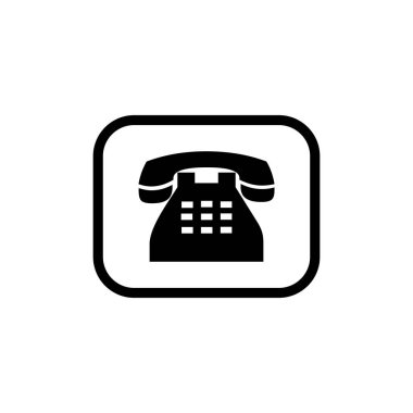 Beyaz arkaplanda telefon simgesi logosu