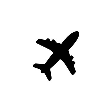 Beyaz arkaplanda uçak simgesi vektörü