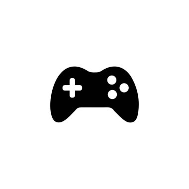 Beyaz arkaplanda joystick simgesi logosu