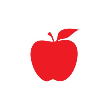 Beyaz arkaplanda elma simgesi logosu